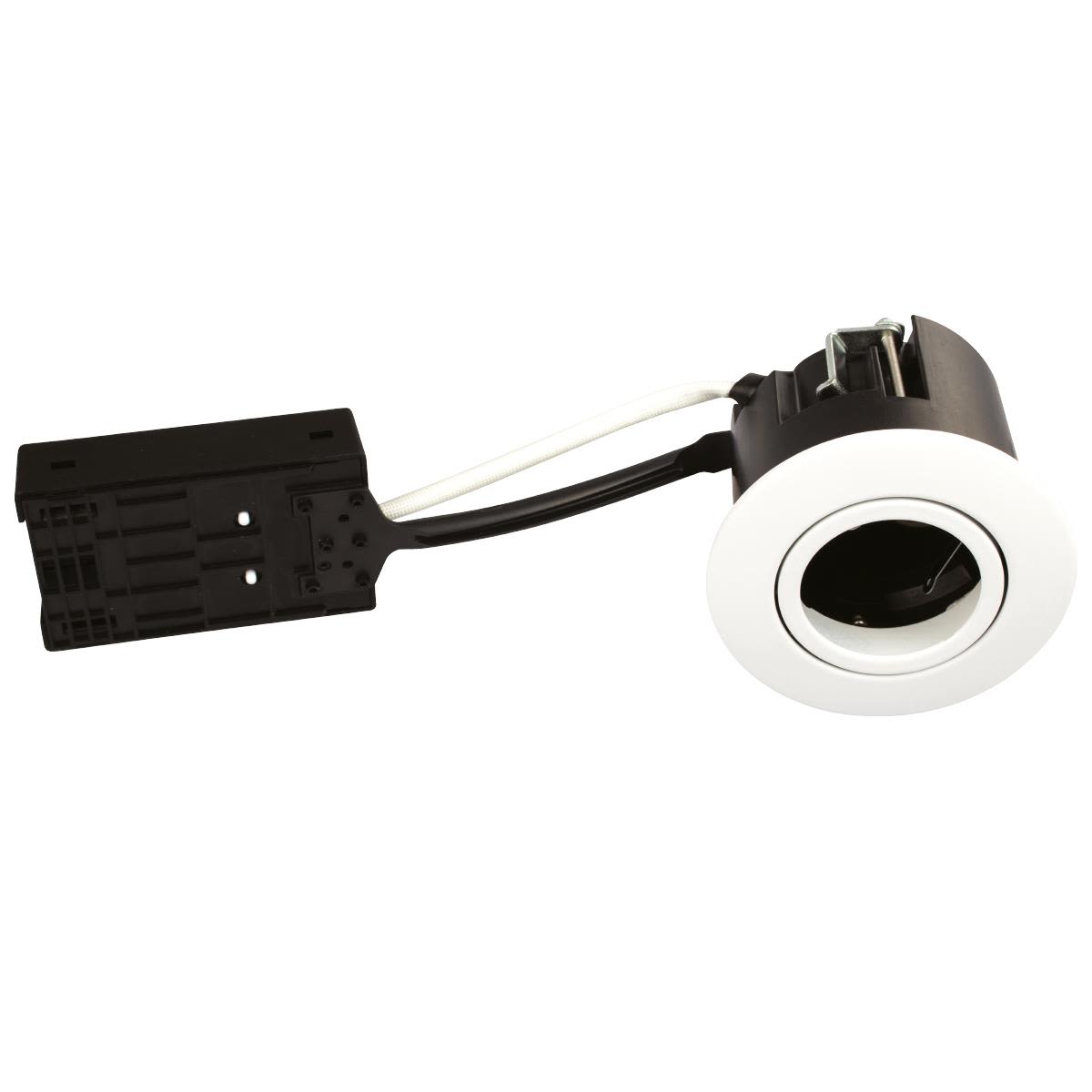 Scan Products Luna quick install 230v gu10 ip44 matt white round