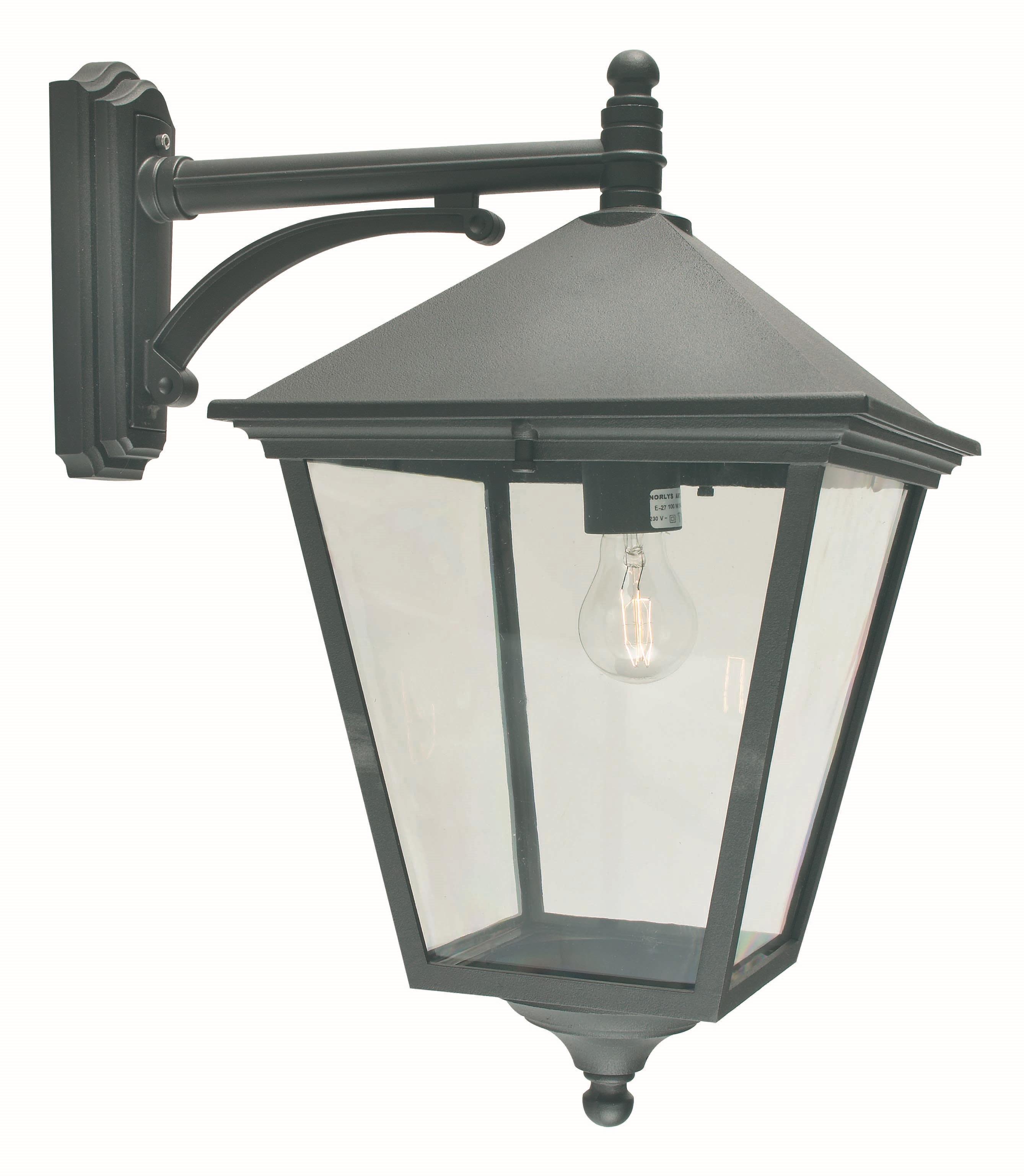 Norlys London 493 Väggarmatur E27, IP54 Svart