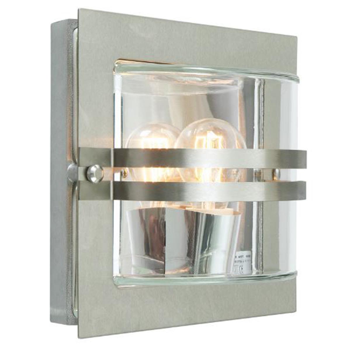 Norlys Bern 650 Veggarmatur E27, 60W, IP54, klar Rustfritt stål