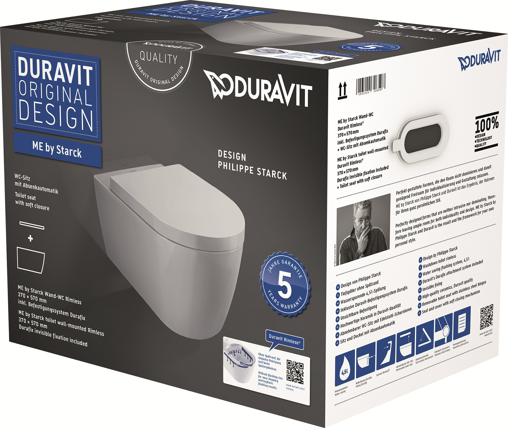 Duravit Me by Starck WC-skål med sits
