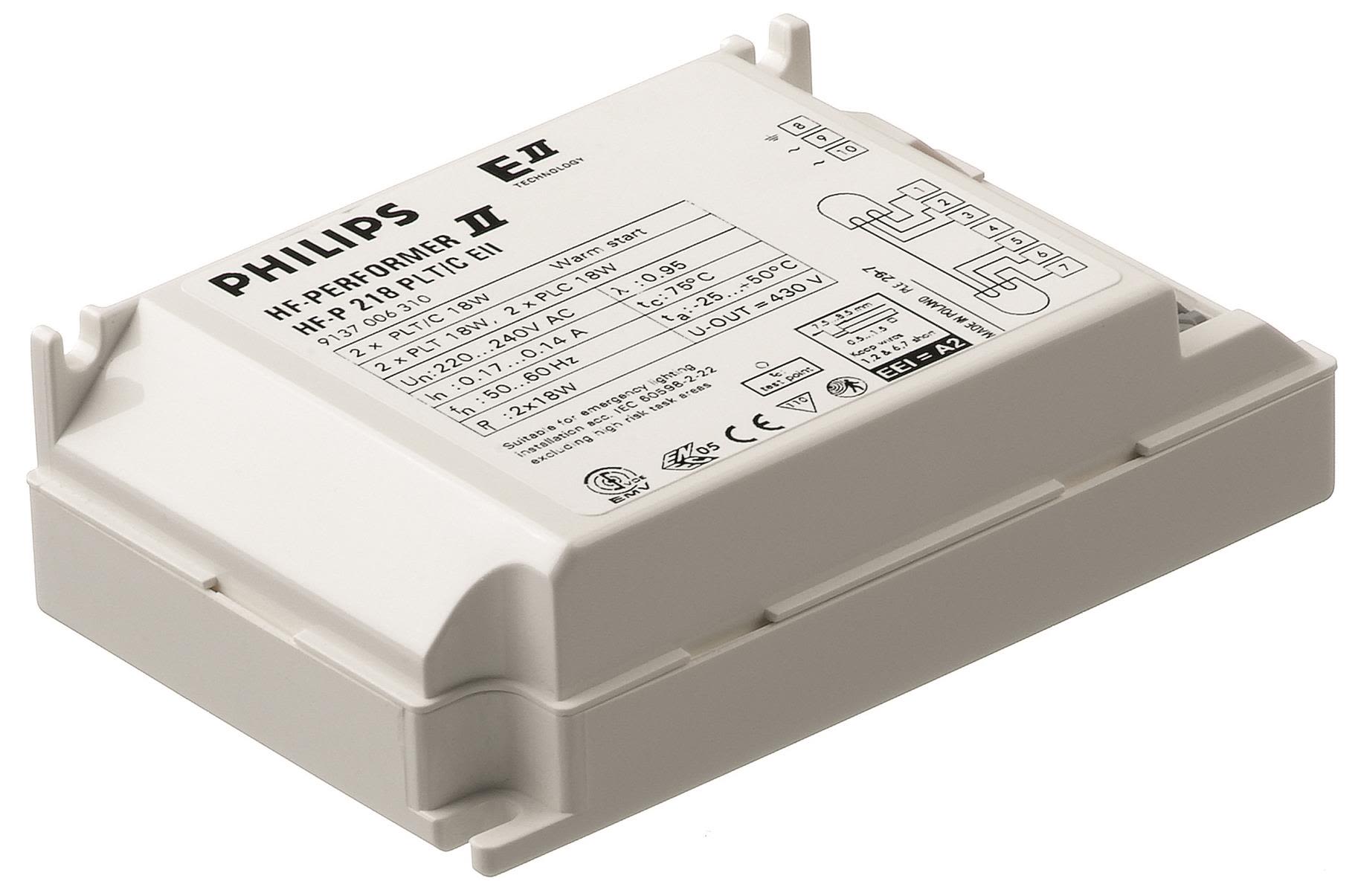 Philips HF-Performer EII PL-T/C/R/T5C Elektroniske forkoblinger For kompakte lysstofrør skal du tænde og slukke