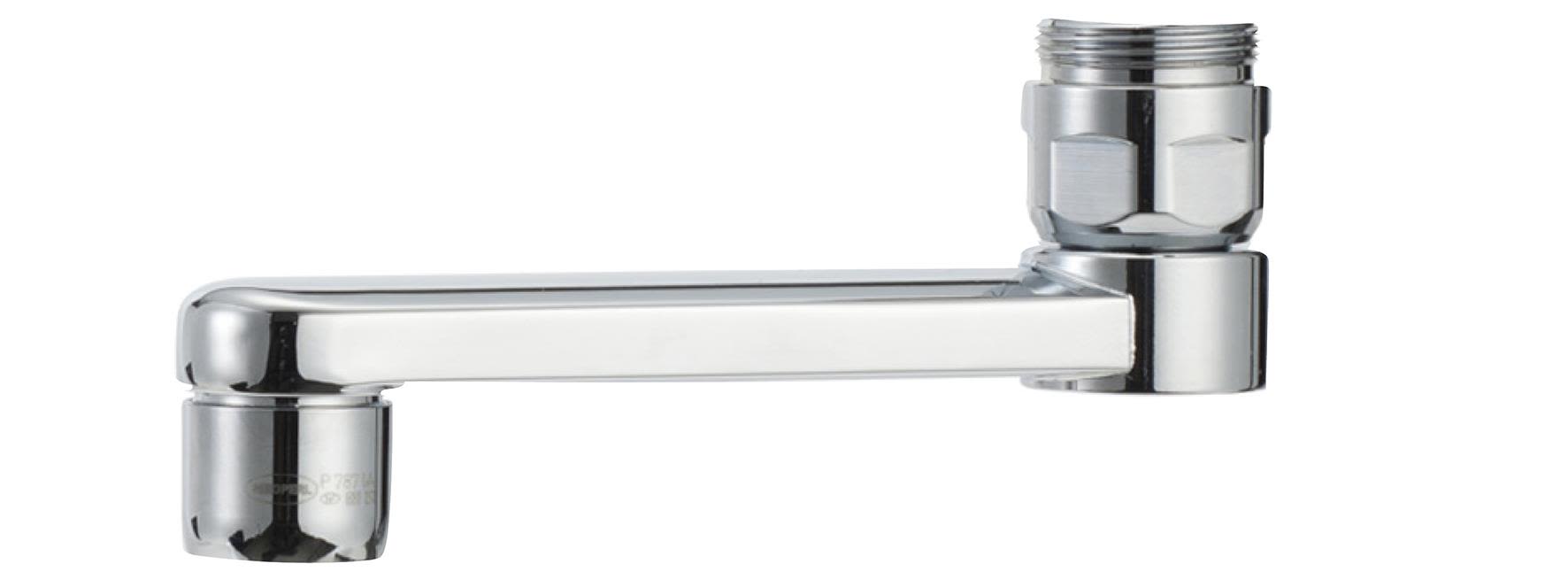 Mora 450330.AE Utloppspip fast, krom, utvändig gänga