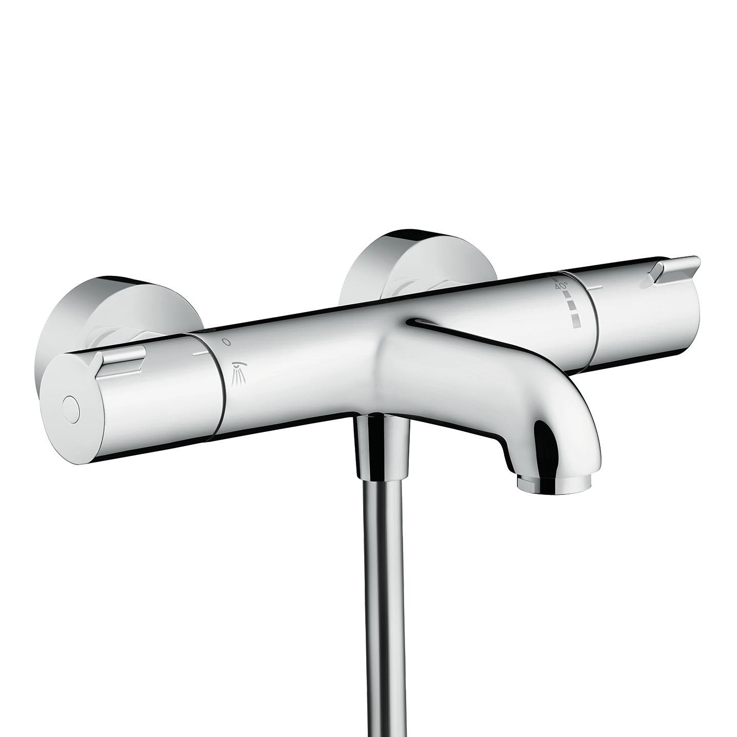 HANSGrohe Ecostat 1001CL termostatarmatur med fast kartud, 1/2 bruserafgang ned og eksklusiv rosetter og tilgangsstykker