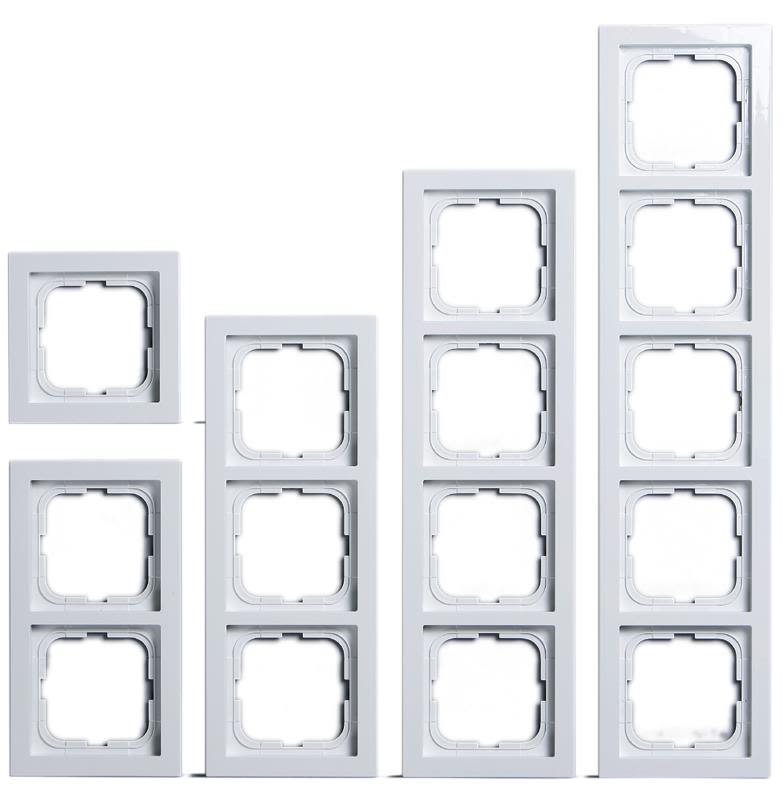 ABB Impressivo Täckram aluminium 2-fack