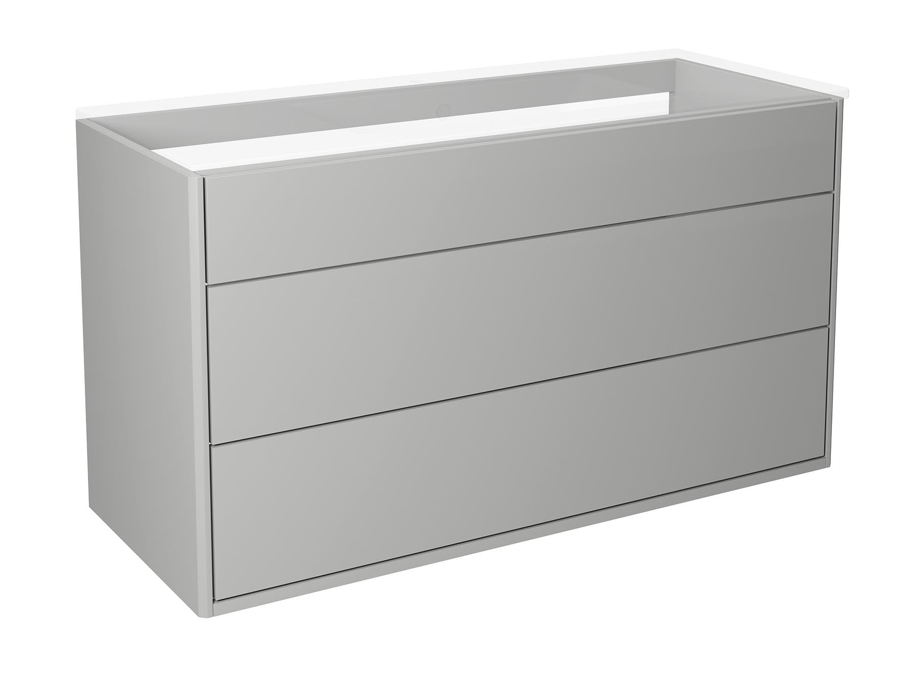 Gustavsberg Graphic Kommod 100 cm, utan tvättställ Grå