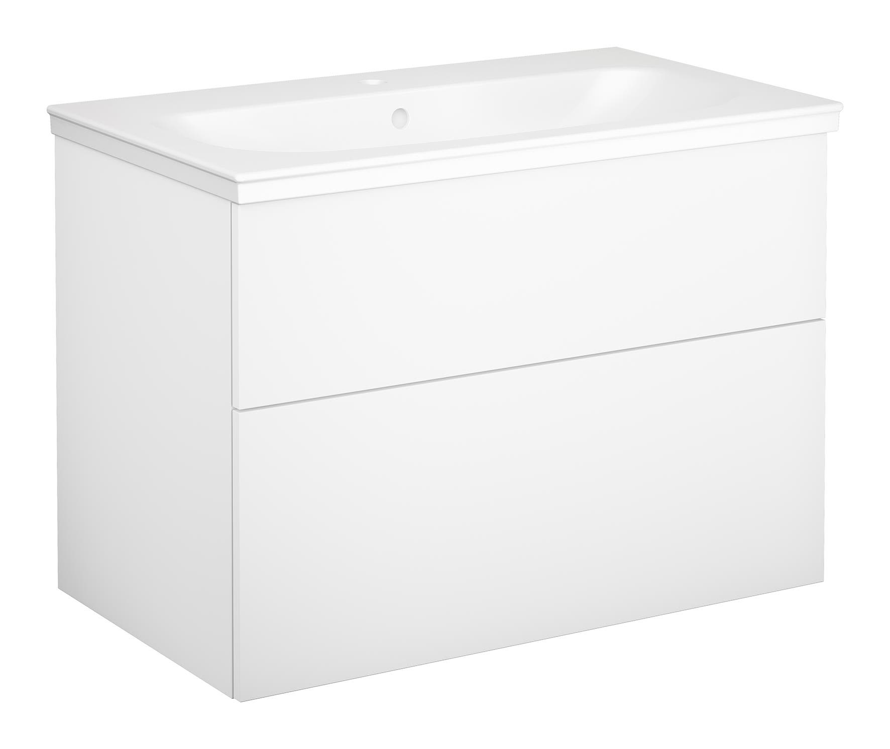 Gustavsberg Artic Kommodpaket slät, vit, 80 cm