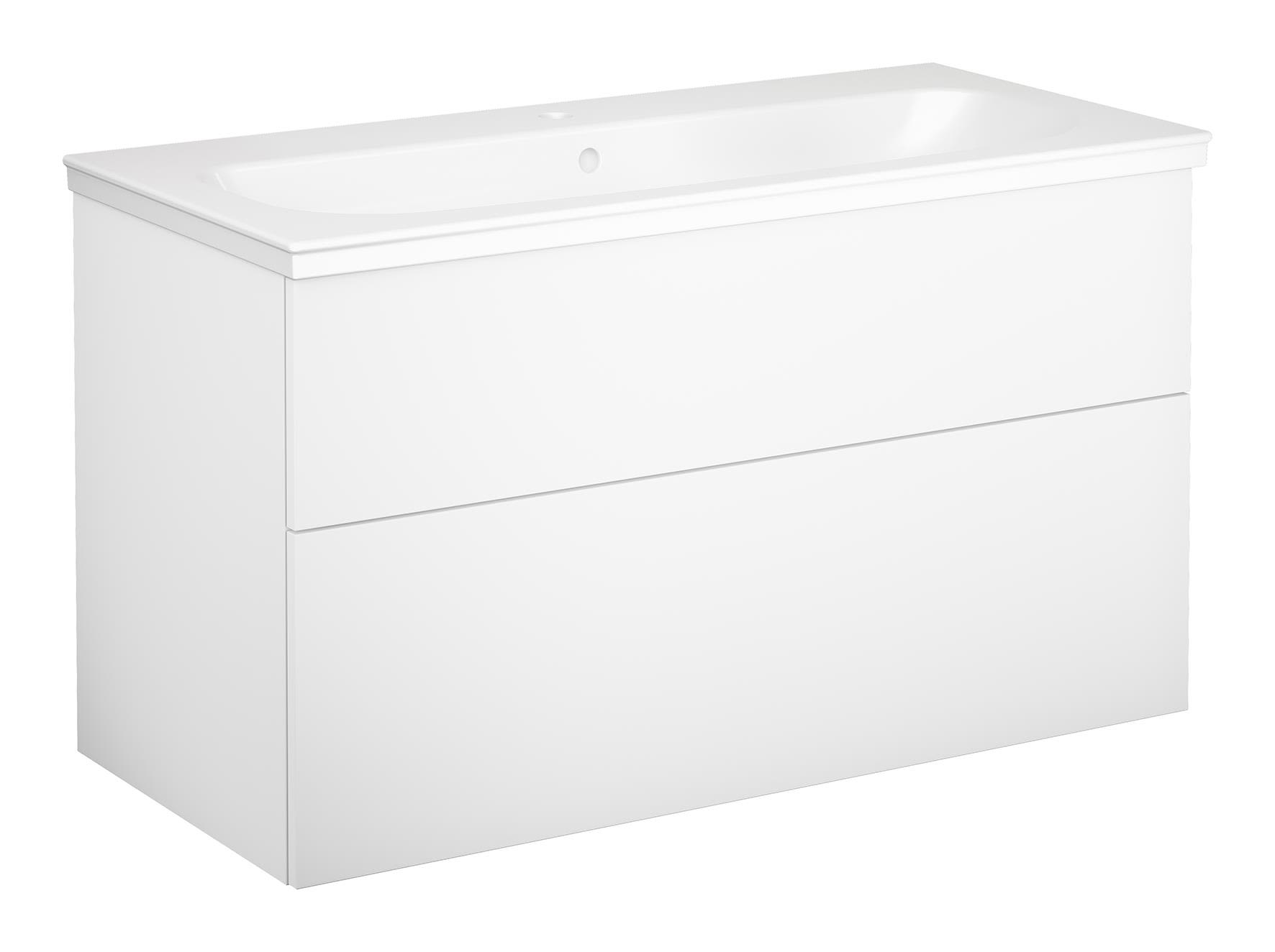 Gustavsberg Artic Kommodpaket slät, vit, 100 cm, 1 blandarhål
