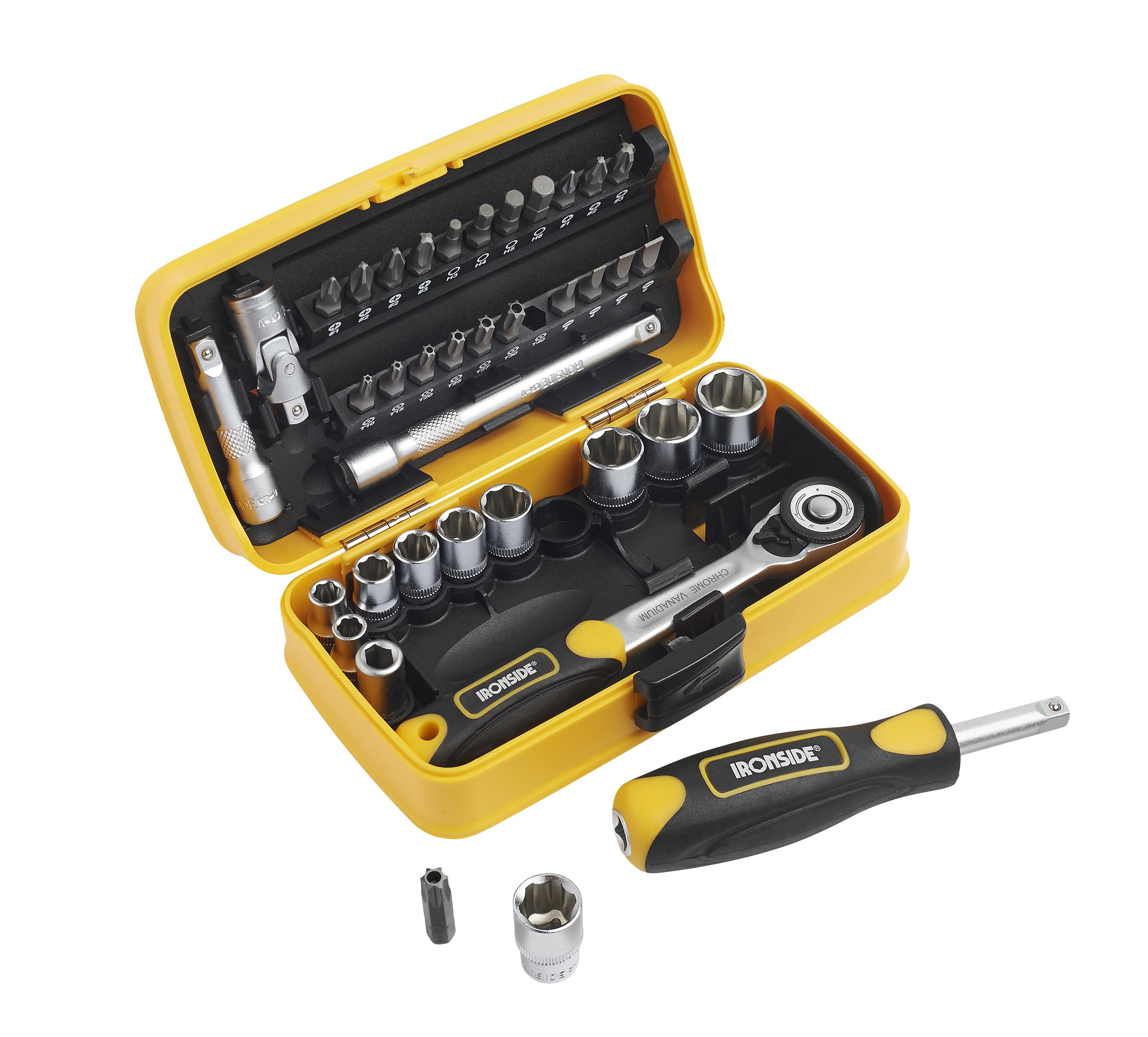 Ironside 748659 Hylsnyckelsats 38 delar, 1/4