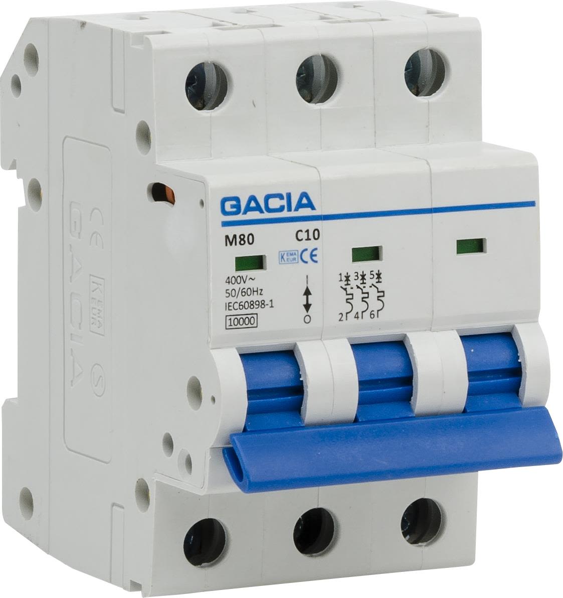 Gacia 4021163072 Automatsäkring 3-pol, 10kA 25A