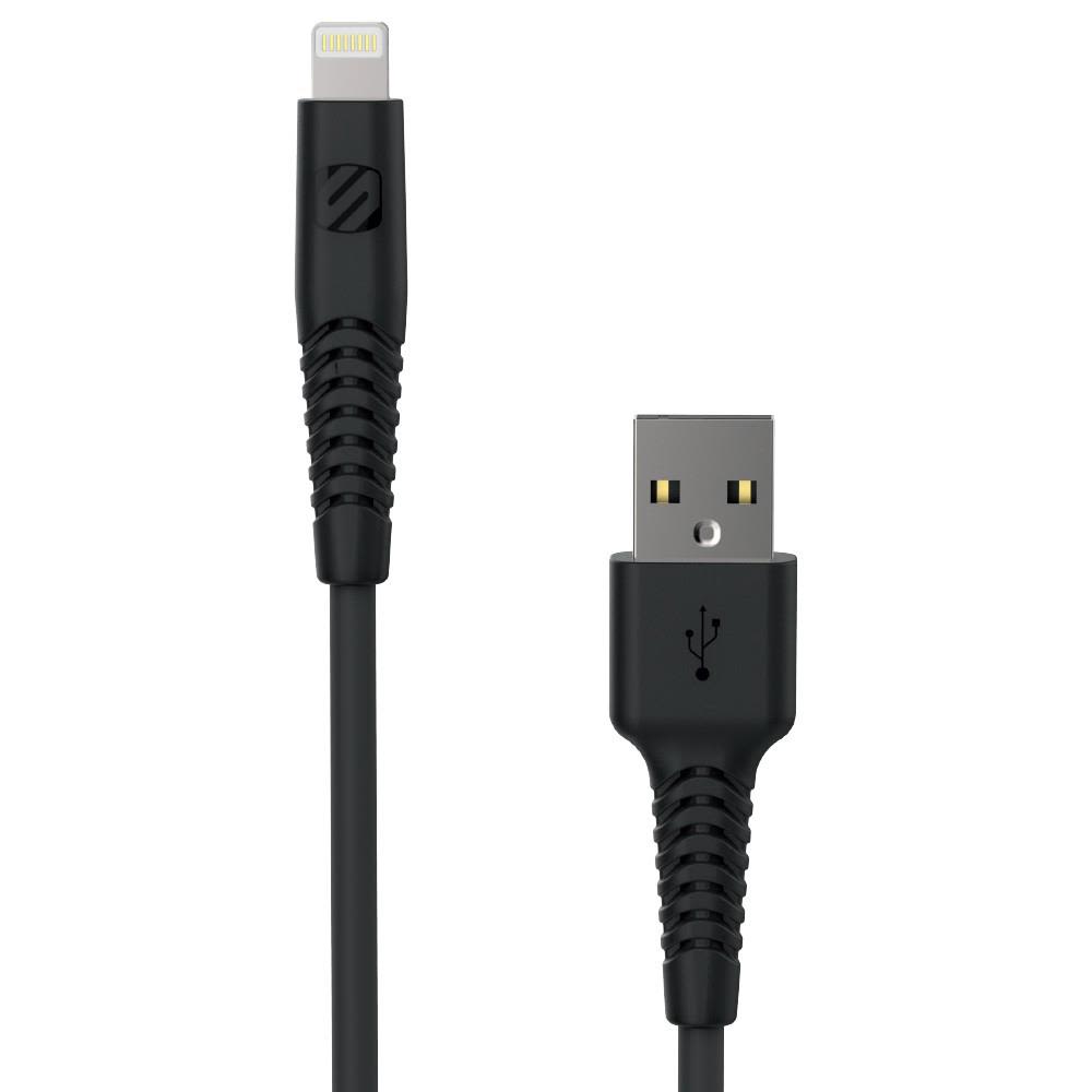 Scosche StrikeLine HD USB-kabel USB-A till Lightning, svart