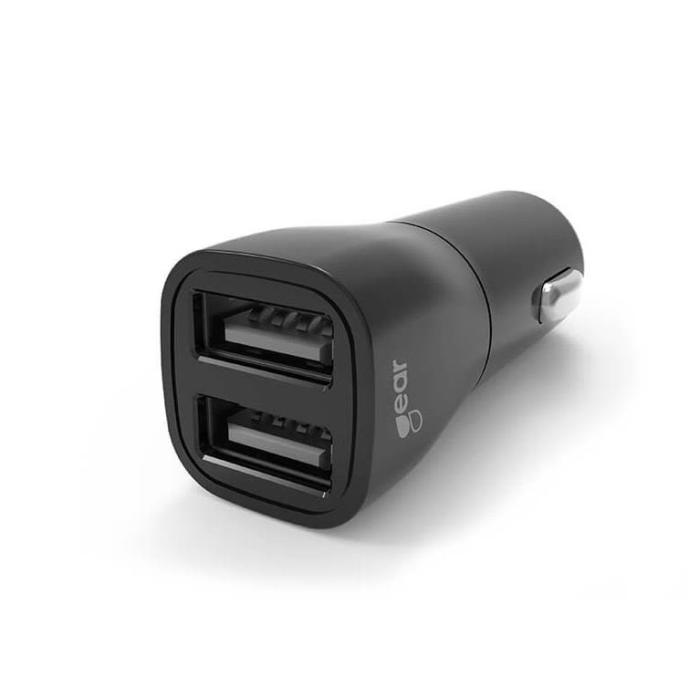 Gear 665082 Billader 12/24V, 2xUSB-A ,3,4A, svart