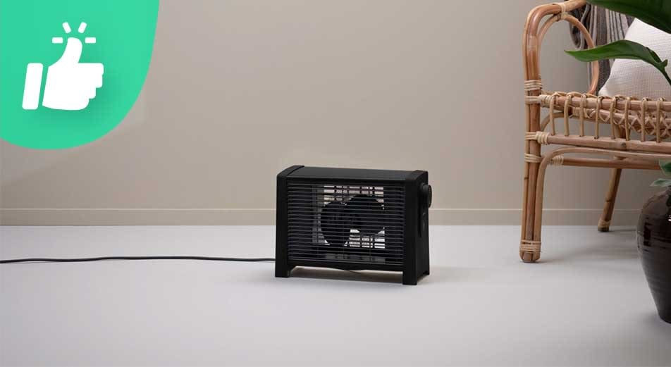 Portabelt element i vardagsrum. Grafik visar &quottumme upp".