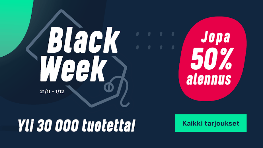Black week – yli 30 000 tuotetta!