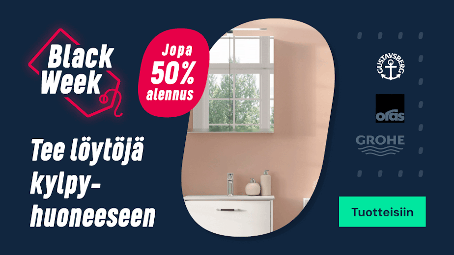 Tee löytöjä kylpyhuoneeseen