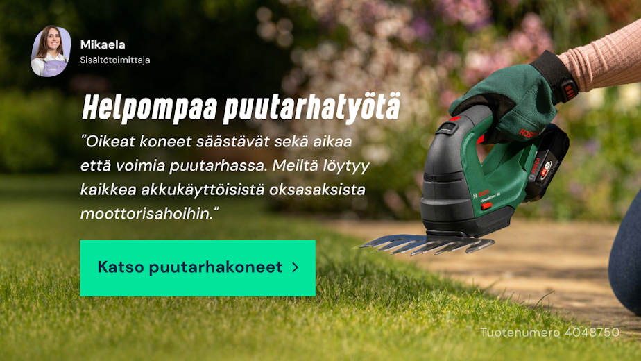 Helpompaa puutarhatyötä