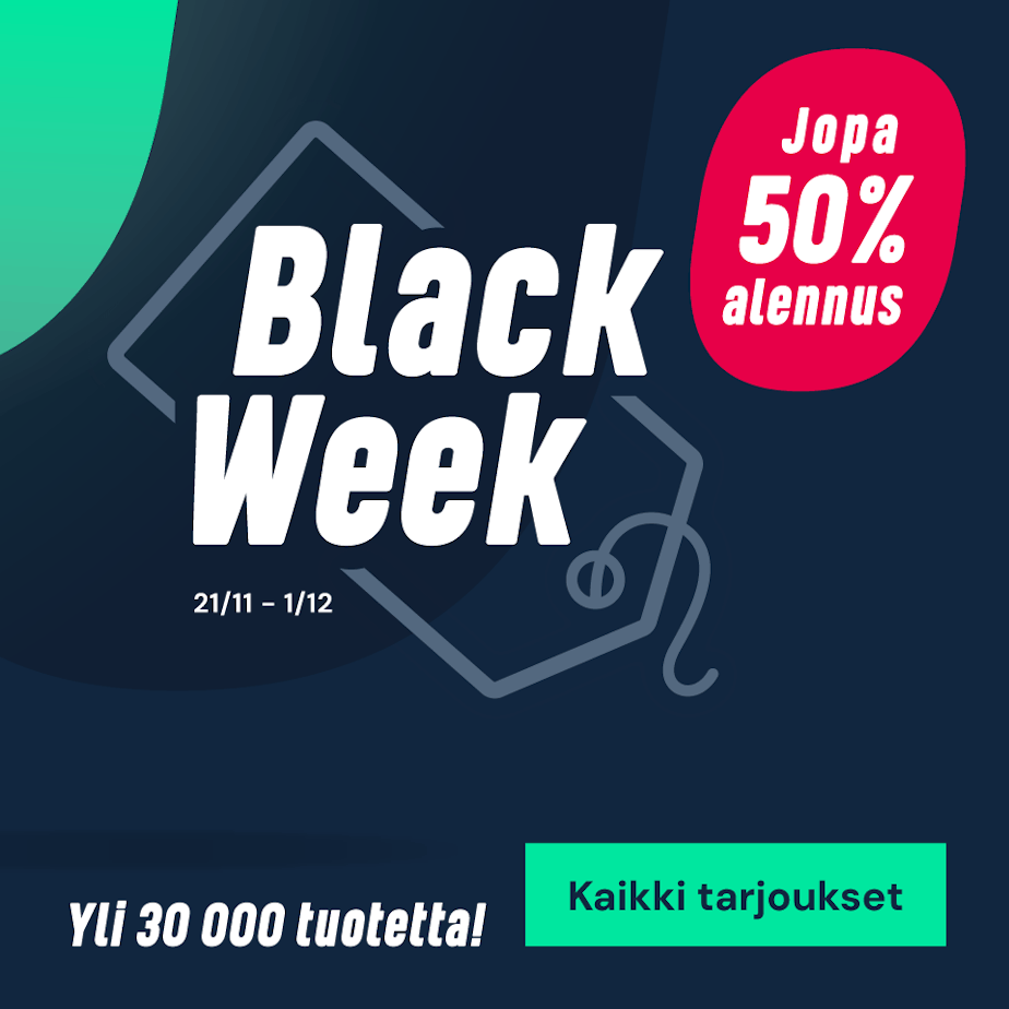 Black week – yli 30 000 tuotetta!