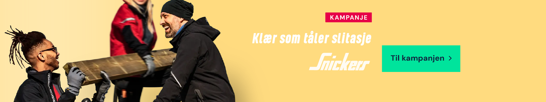 Snickers - Klær som tåler slitasje