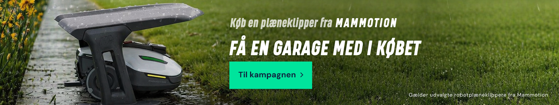 Køb en plæneklipper FÅ EN GARAGE MED I KØBET