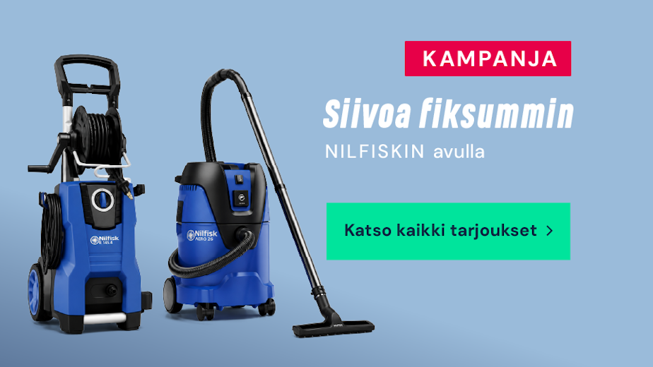 Siivoa foksummin Nilfiskin avulla
