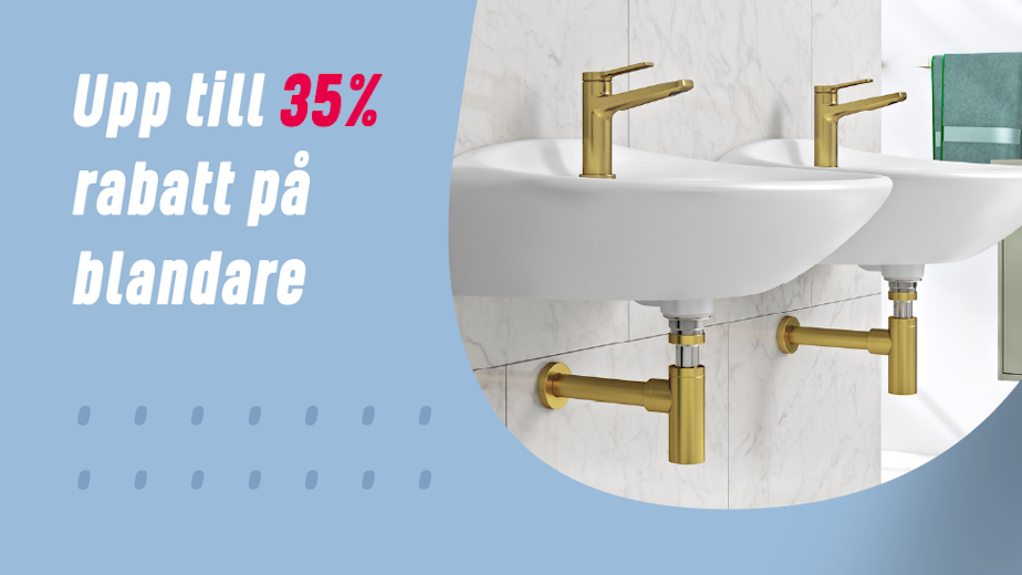 Upp till 35% rabatt på blandare