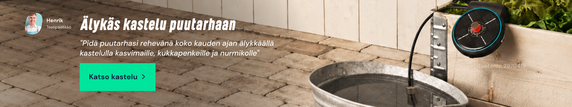 Älykäs kastelu puutarhaan