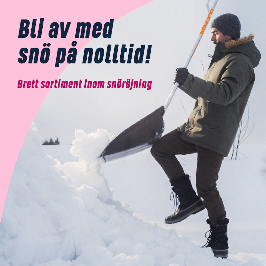 Bli av med snö på nolltid! Brett sortiment inom snöröjning