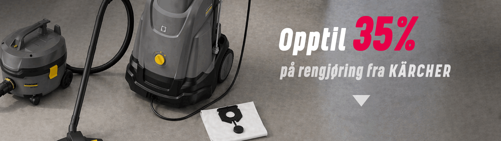 Opptil 35% på rengjøring fra Kärcher