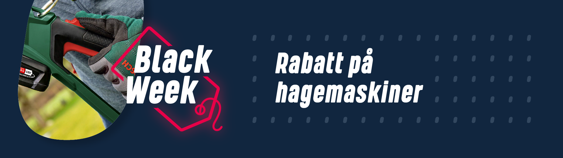 Rabatt på hagemaskiner