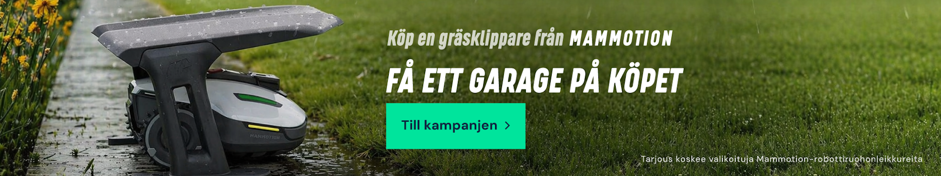 Köp en gräsklippare - Få ett garage på köpet