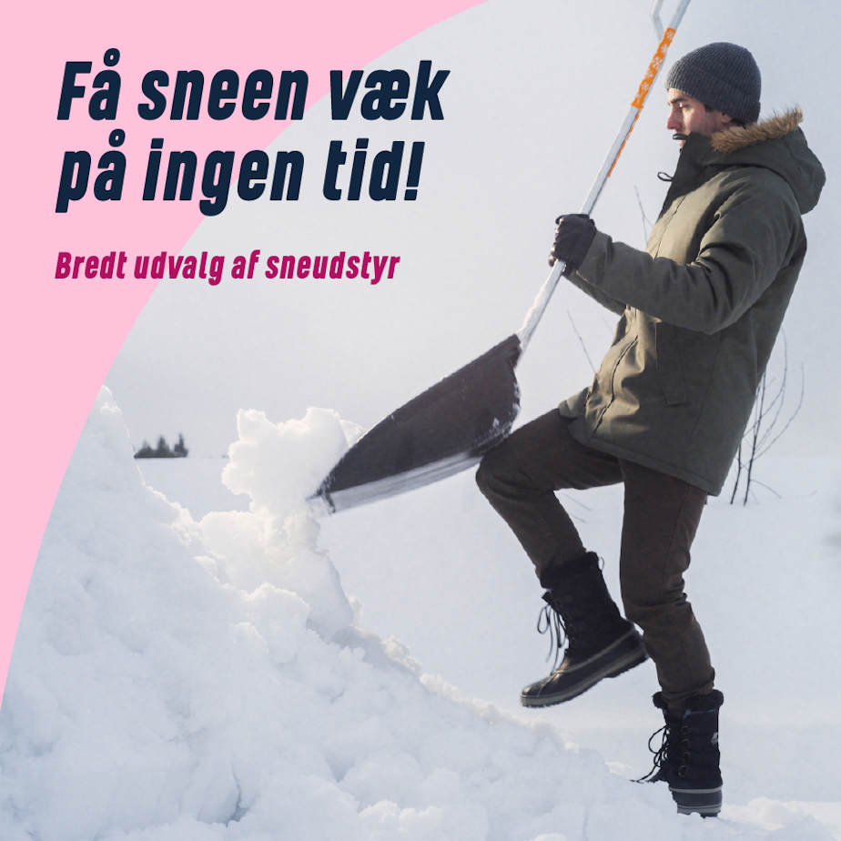 Få sneen væk på ingen tid! Bredt udvalg af sneudstyr
