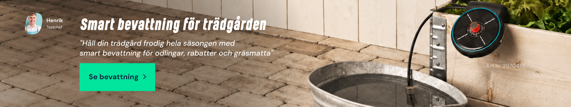 Smart bevattning för trädgården