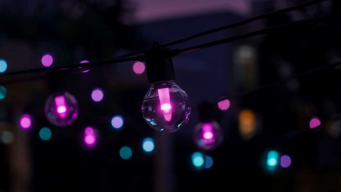 Ljusslingor från Philips Hue utomhus.