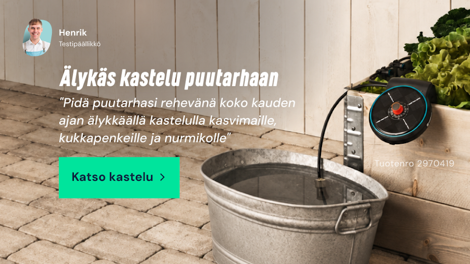 Älykäs kastelu puutarhaan