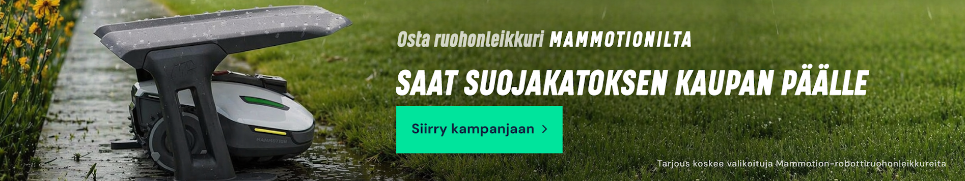 Osta ruohonleikkuri - Saat autotallin kaupan päälle