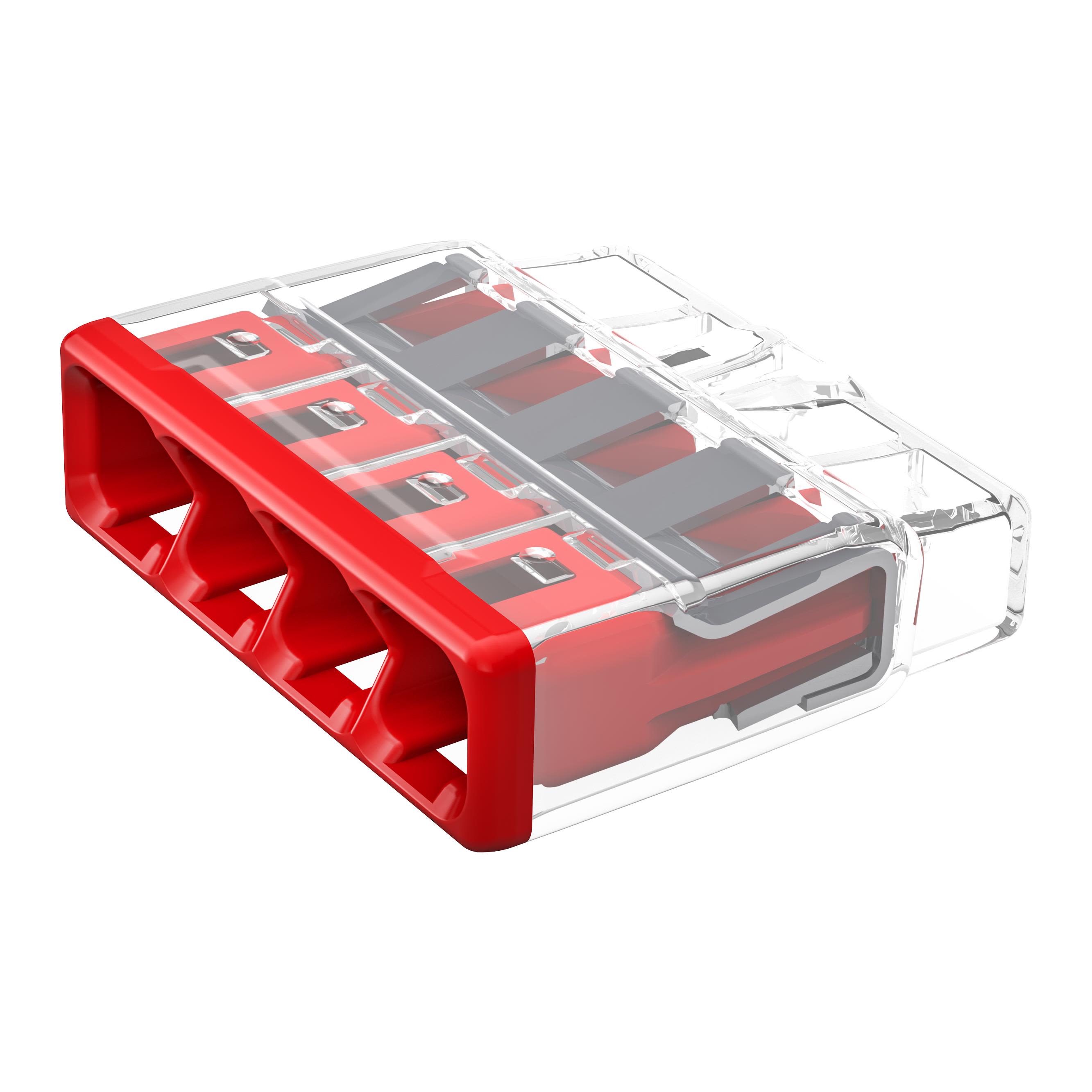 Wago 2773-404 Toppklämma 450 V 4-polig, röd, 80-pack