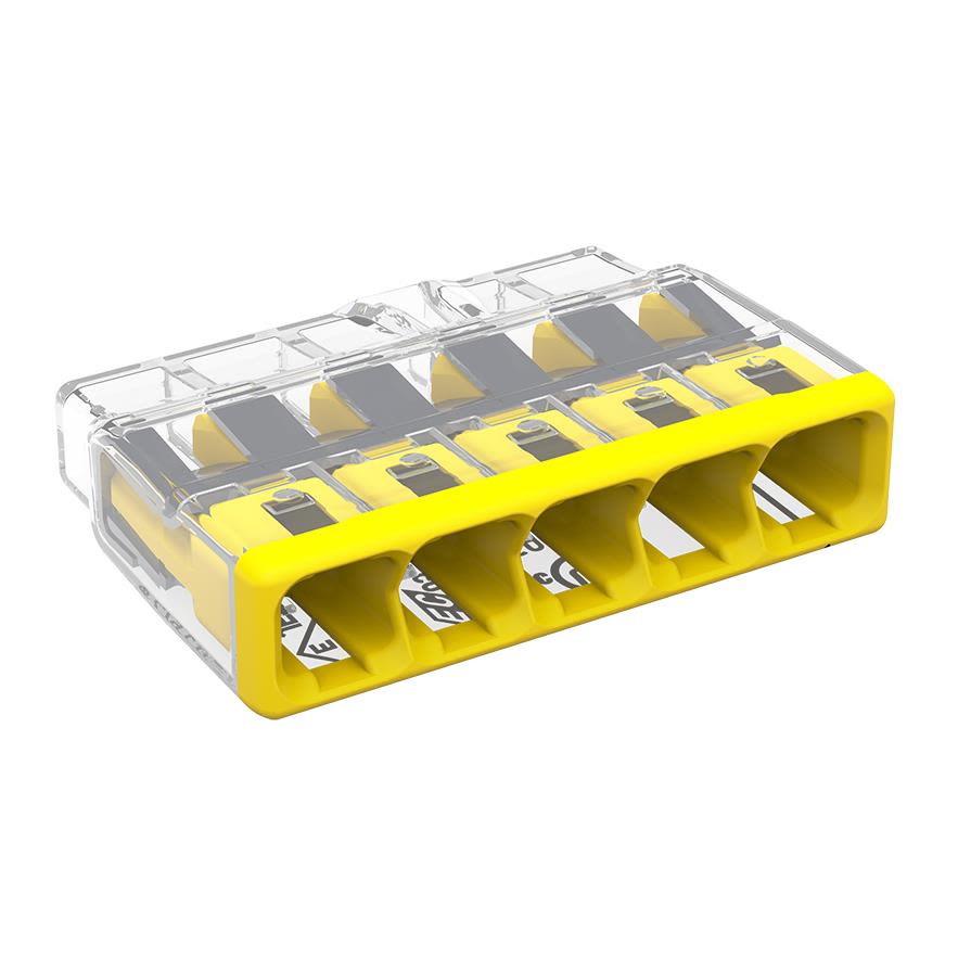 Wago 2773-405 Toppklämma 450 V 5-polig, gul, 60-pack