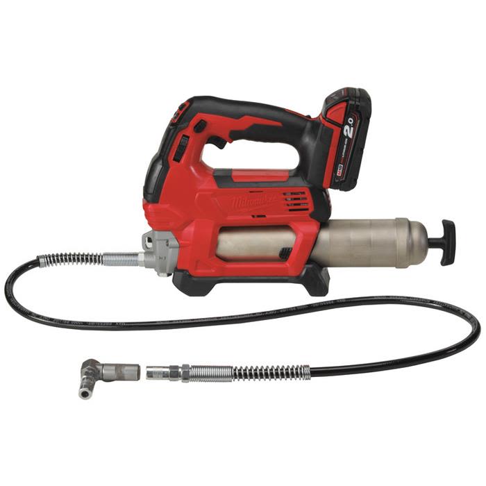 Milwaukee M18 GG-201C Smörjspruta med batteri och laddare