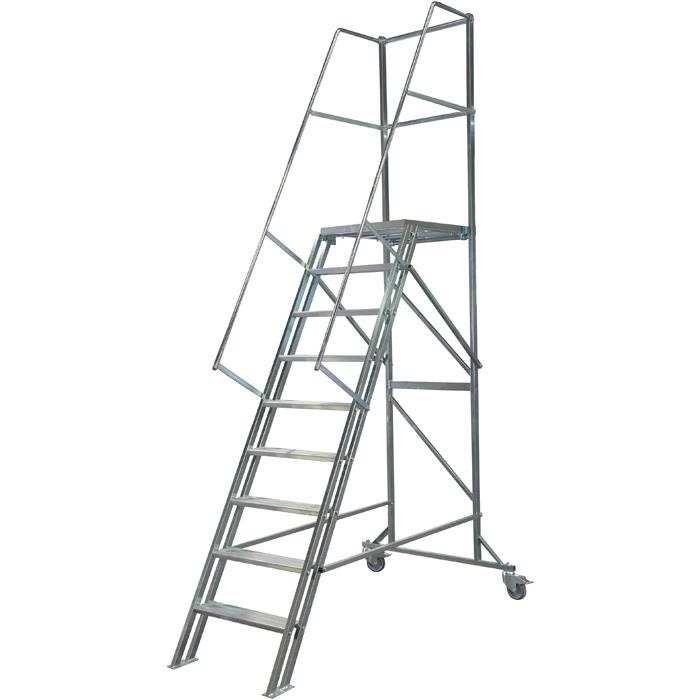 Laggo Stål Mobil Trappa 9 steg