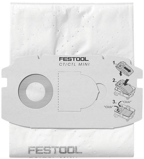 Festool SC FIS-CT MINI SELFCLEAN Filterpåse 5-pack