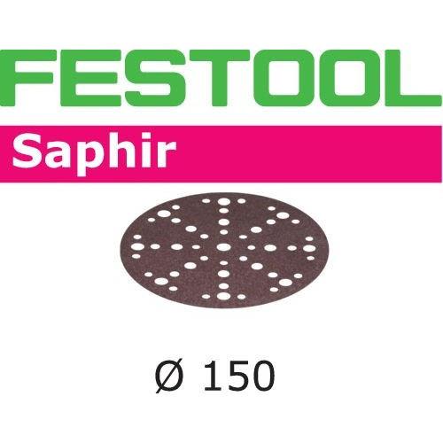 Festool STF D150 SA Slippapper 150mm, 48-hålat, 25-pack P80