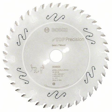 Bosch Top Precision Best for Wood Sagklinge 40T 250 mm
