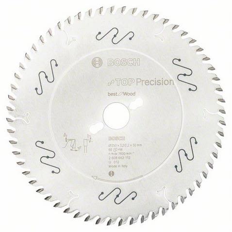Bosch Top Precision Best for Wood Sågklinga 60T 250 mm