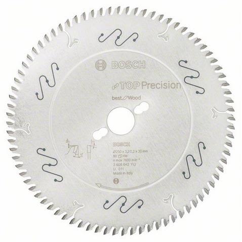 Bosch Top Precision Best for Wood Sågklinga 80T 250 mm