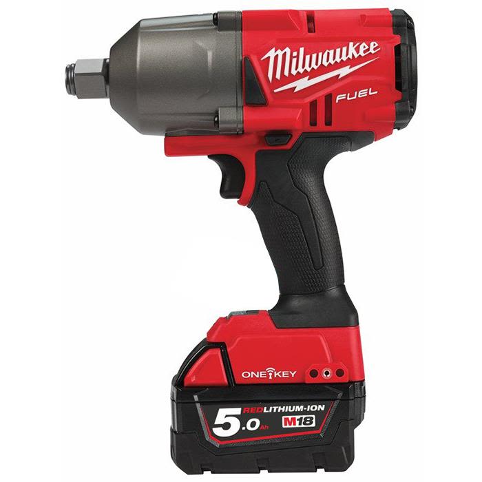 Milwaukee M18 ONEFHIWF34-502X Mutterdragare med batteri och laddare