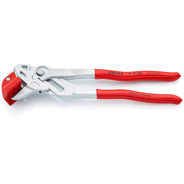 Knipex 91 13 250, Flisbrytende tang, Kromvanadiumstål, Plast, Rød, 250 mm, 560 g
