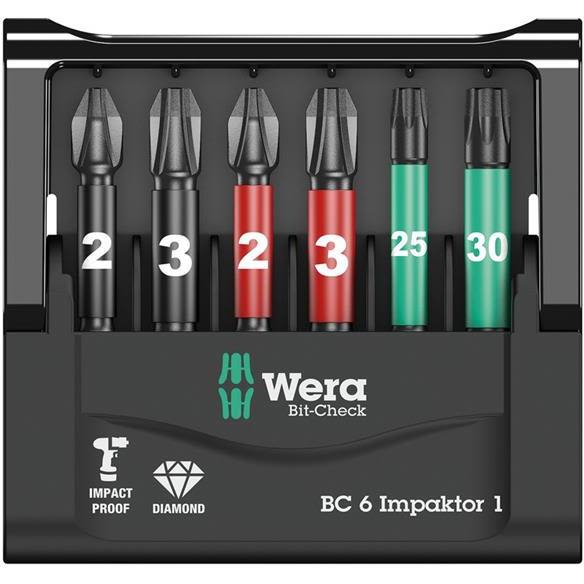 Wera Impaktor 1 Bitssats 6 delar