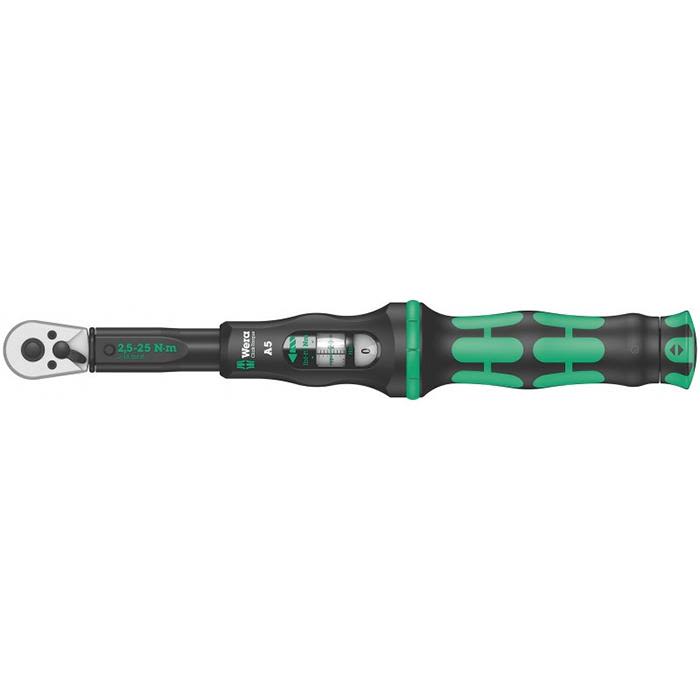 Wera Click-Torque A 6, Pipenøkkel, 1 stykker, Sort, Grønn, Skrallehåndtak, 1/4