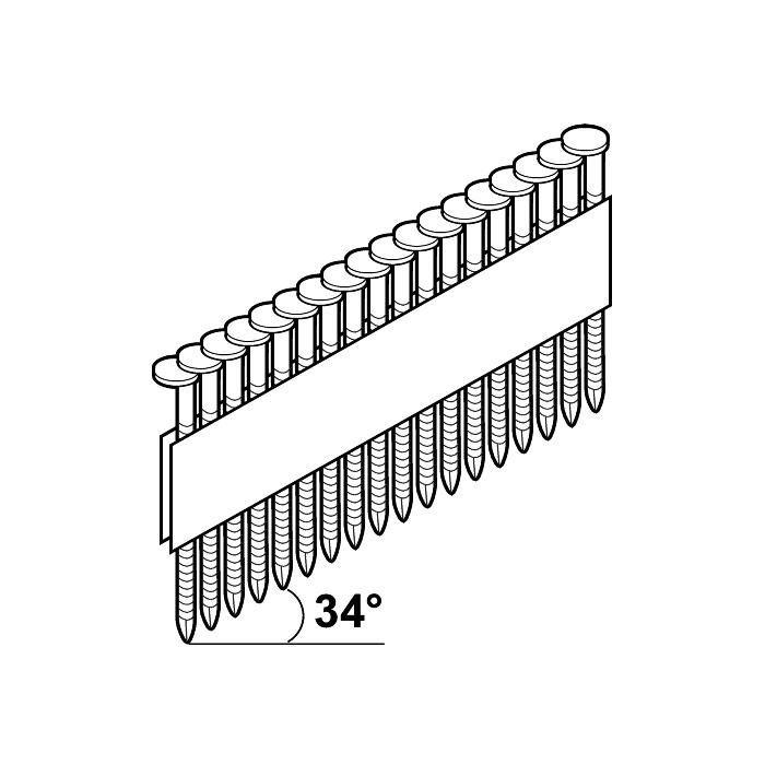 ESSVE M-Fusion Maskinspik 34°, runt huvud 3,1x90mm