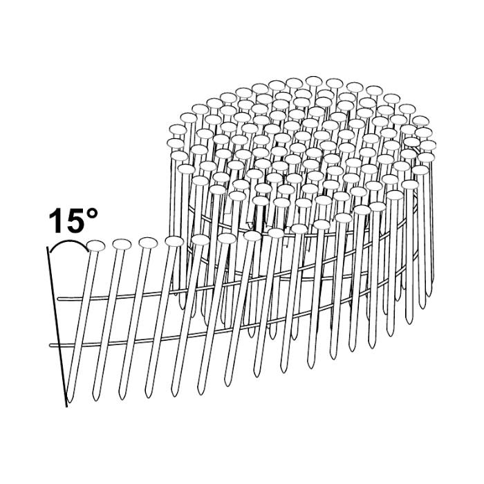 ESSVE M-Fusion Coilspik 15°, trådbandad 2400-pack, 2,5x65mm