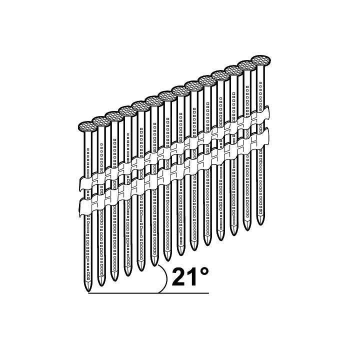 ESSVE M-Fusion Maskinspik 21° D-huvud, 1200-pack 3,1x90mm
